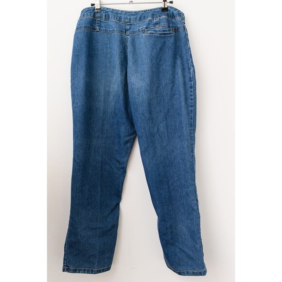 Northern Isles size 10 Women's Jeans Floral embroidered straight leg - Picture 2 of 11